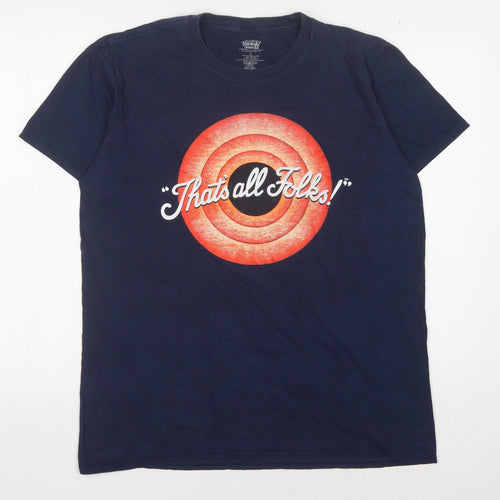 Primark Unisex Blue Graphic T-Shirt, Size L