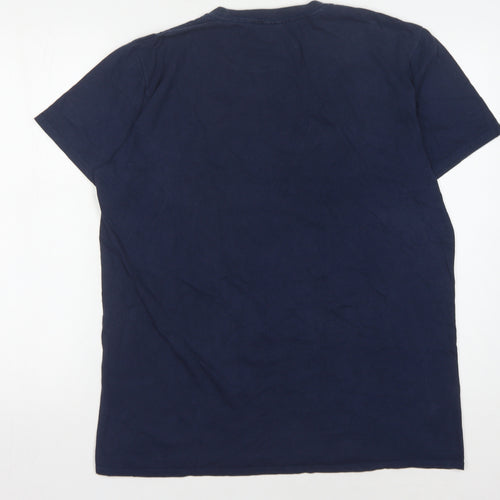 Primark Unisex Blue Graphic T-Shirt, Size L