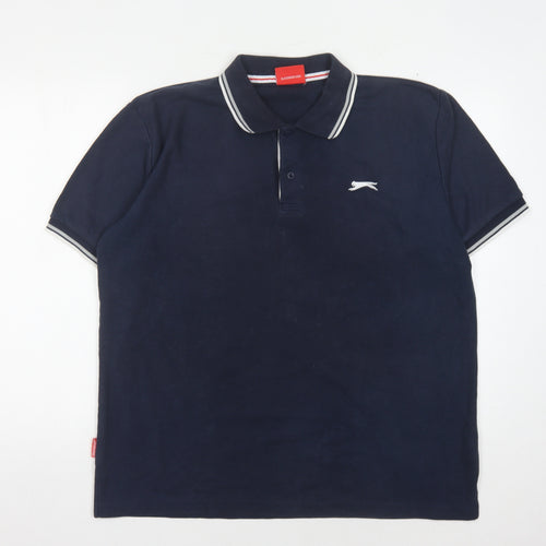 Slazenger Men's Blue Polo Shirt XL Short Sleeve