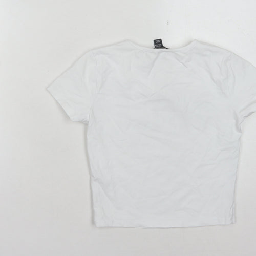 New Look Girls White Malibu T-Shirt, 12-13 Years, Casual Graphic