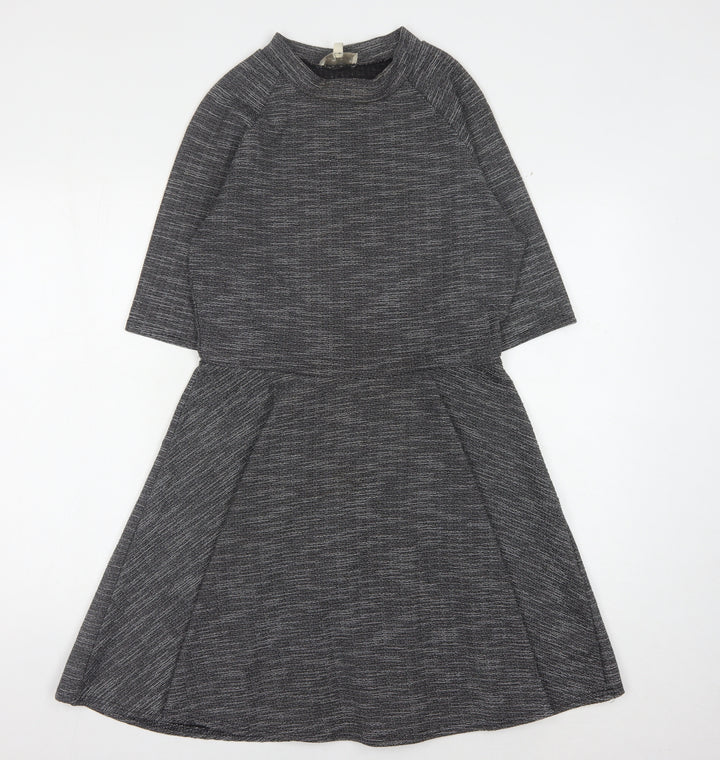 Apricot Women's Grey Striped Dress Size 12