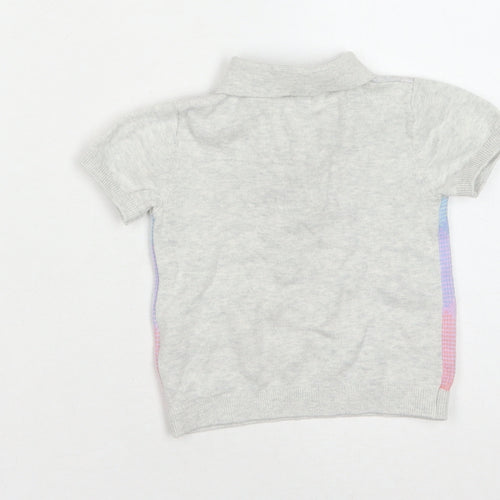 Next Unisex Baby Polo Multicoloured Argyle 6-9 Months Cotton