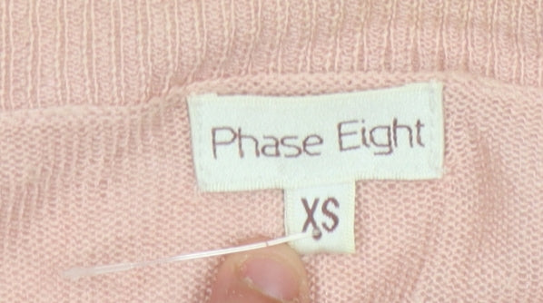 Phase Eight Women's Pink Open Front Cardigan XS Linen Blend