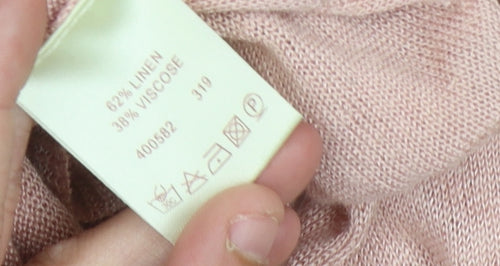 Phase Eight Women's Pink Open Front Cardigan XS Linen Blend