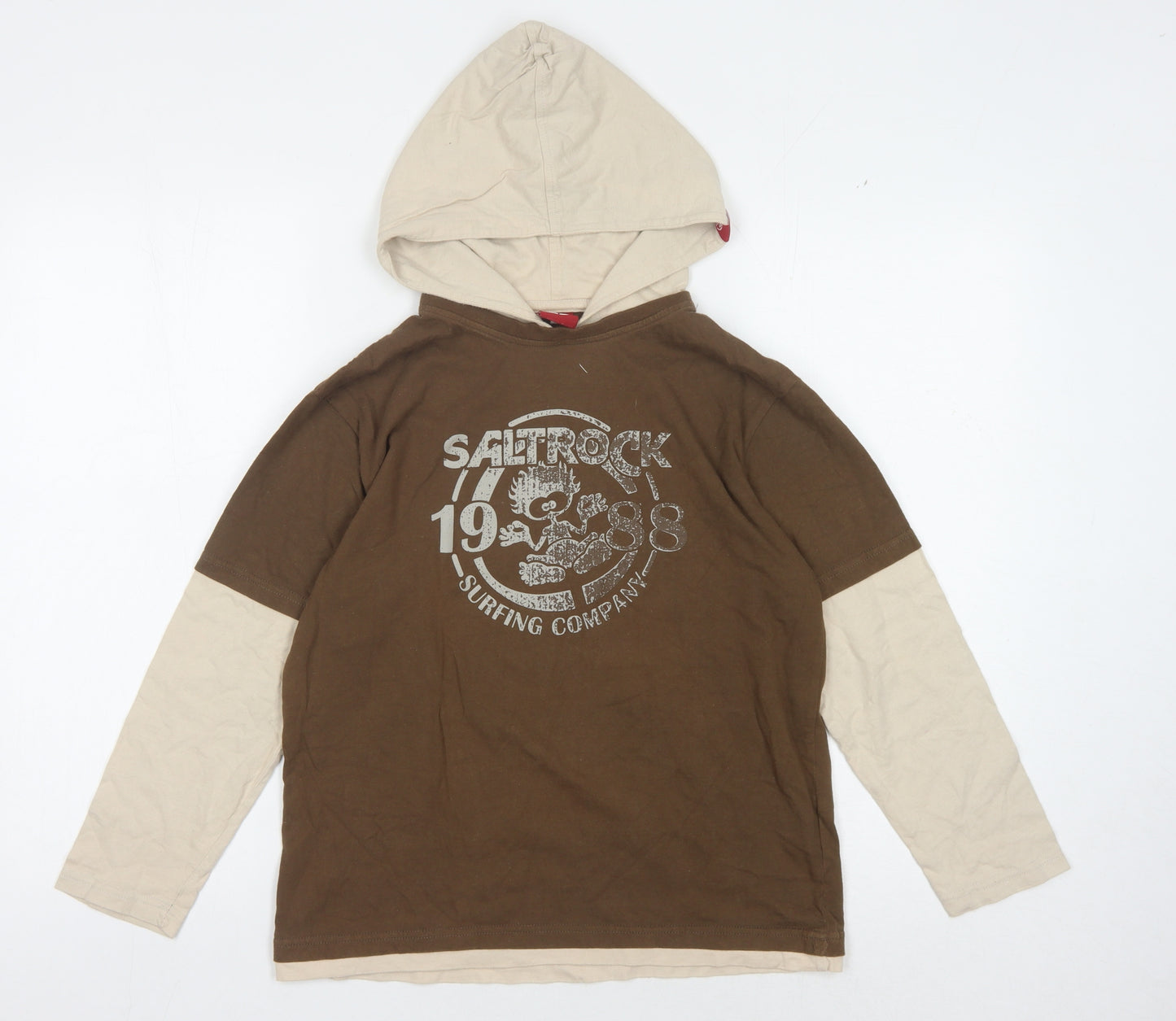 Saltrock Boys Brown Pullover Hoodie