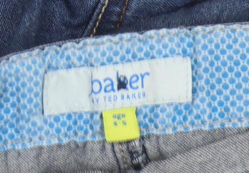 Ted Baker Boys Blue Chino Denim Shorts 4-5 Years
