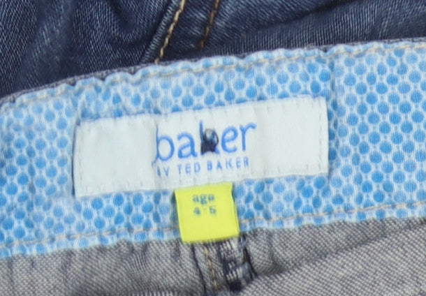 Ted Baker Boys Blue Chino Denim Shorts 4-5 Years