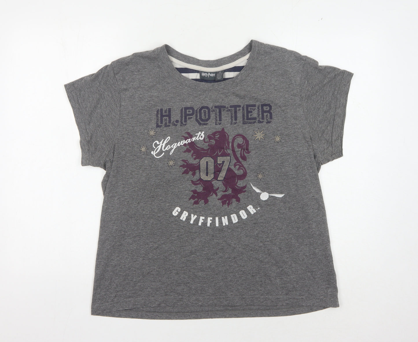 Harry Potter Grey Gryffindor T-Shirt Unisex L