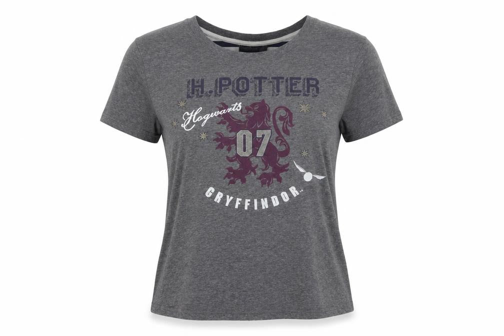 Front view of Harry Potter Grey Gryffindor T-Shirt unisex l