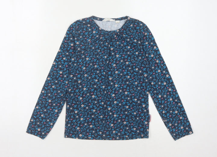 Trespass Girls' Floral Long Sleeve Top - Blue, 7-8 Years