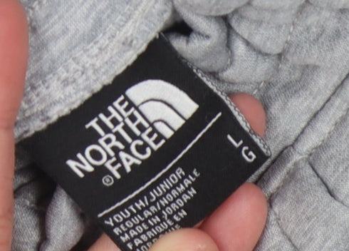 The North Face Boys Grey Sweat Shorts L - Casual Style