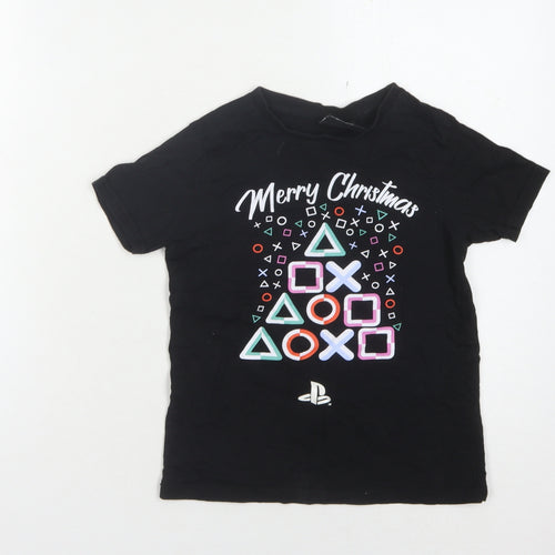 Fashion UK Boys Black Christmas PlayStation T-Shirt 6-7 Years