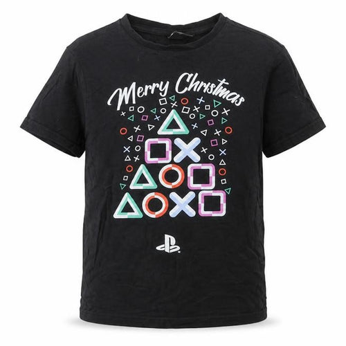 Fashion UK Boys Black Christmas PlayStation T-Shirt 6-7 Years