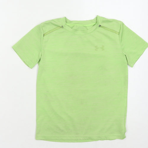 Under Armour Boys Green T-Shirt, 6-7 Years, Athletic Fit