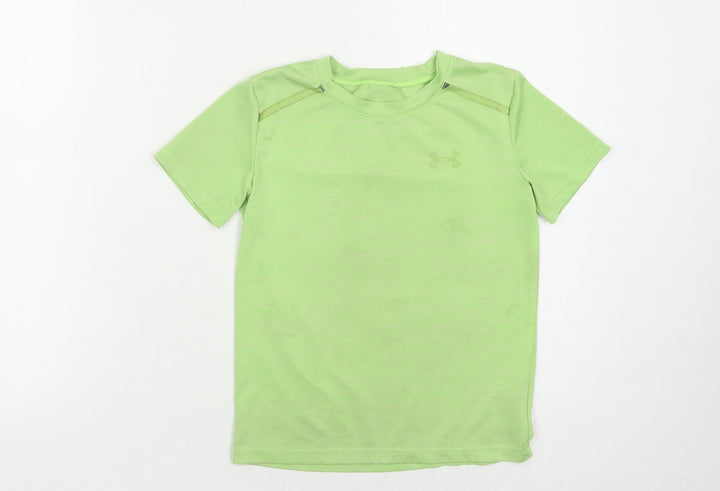 Under Armour Boys Green T-Shirt, 6-7 Years, Athletic Fit