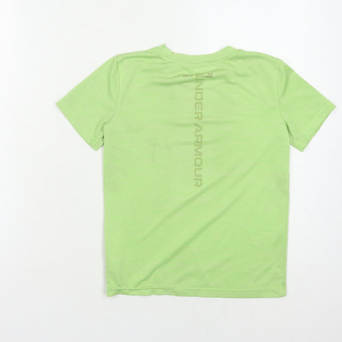 Under Armour Boys Green T-Shirt, 6-7 Years, Athletic Fit