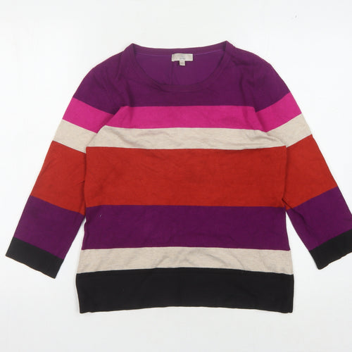 CC Women's Petite Striped Jumper - Multicoloured S