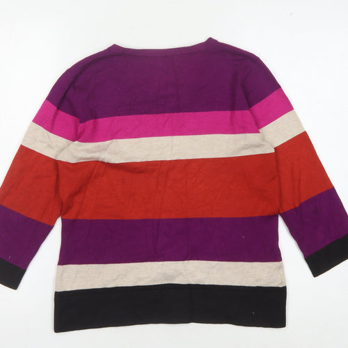 CC Women's Petite Striped Jumper - Multicoloured S