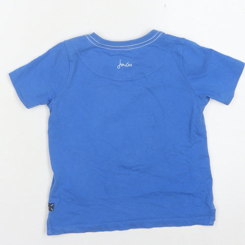 Joules Boys Blue Cotton T-Shirt, 4 Years, Graphic Print
