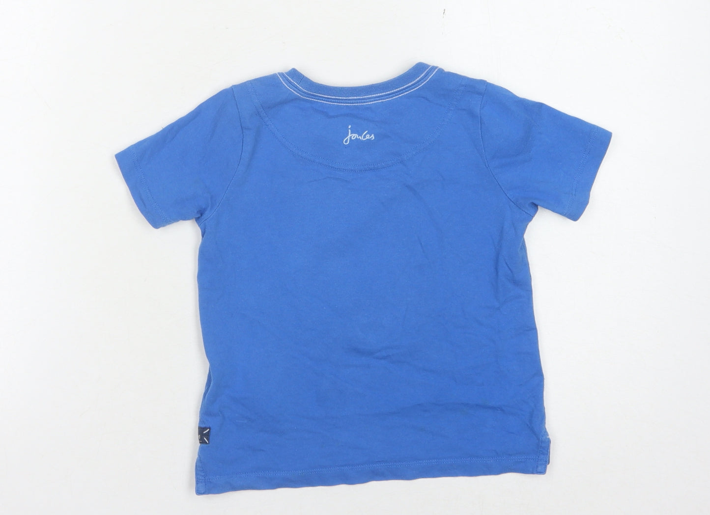 Joules Boys Blue Cotton T-Shirt, 4 Years, Graphic Print