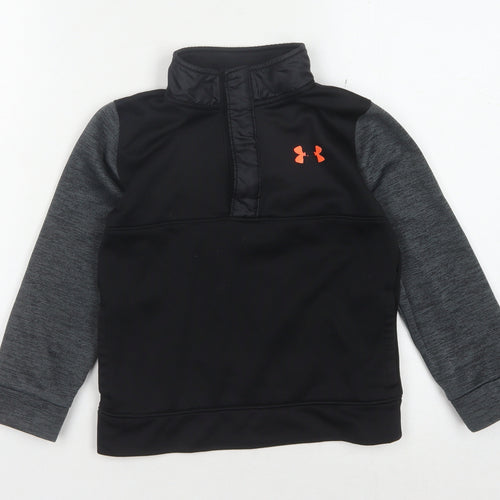 Under Armour Boys Black Lightweight Pullover Sweatshirt 6-7 Years