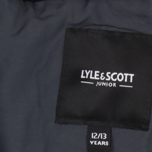 Lyle & Scott Boys Grey Bomber Jacket, 12-13 Years, Hooded, Zip