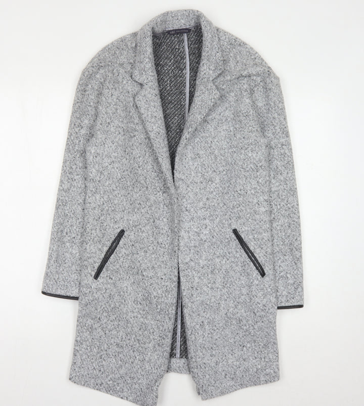 Marks and Spencer Women's Grey Collared Knit Jumper Size 6