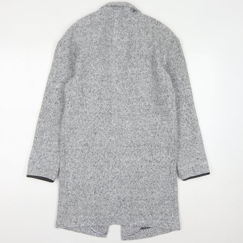 Marks and Spencer Women's Grey Collared Knit Jumper Size 6