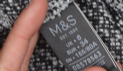 Marks and Spencer Women's Grey Collared Knit Jumper Size 6