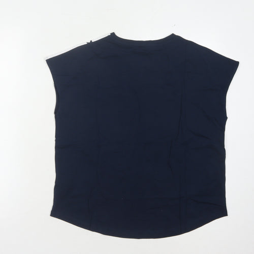 Marks and Spencer Women's Black Star T-Shirt - Size 8