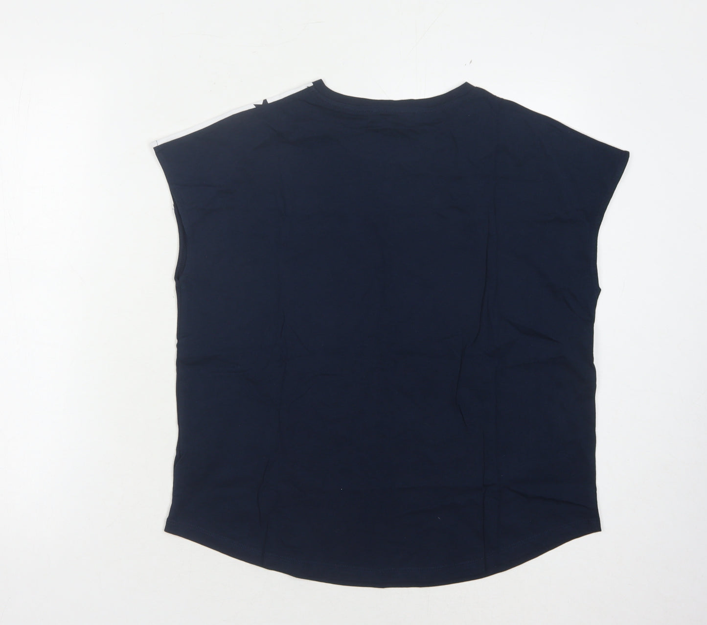 Marks and Spencer Women's Black Star T-Shirt - Size 8