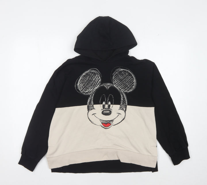 Disney at George Girls Black Beige Pullover Hoodie 11-12 Years