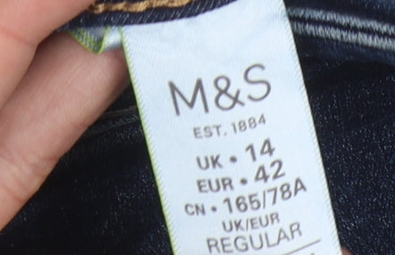 Marks and Spencer Women Blue Slim Jeans Size 14