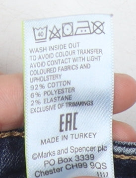 Marks and Spencer Women Blue Slim Jeans Size 14