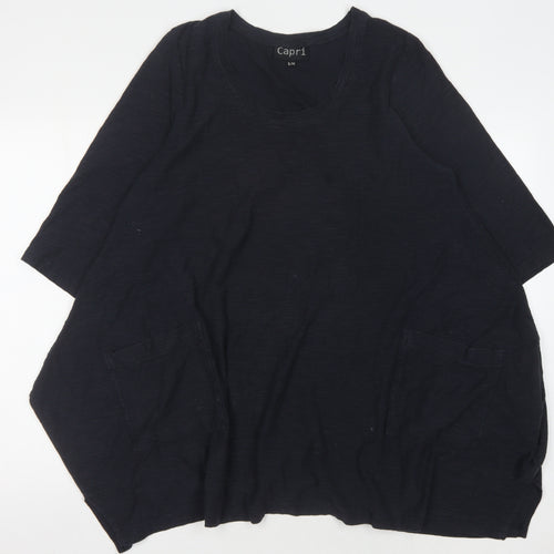 Capri Women's Black Tunic with Pockets, S/M