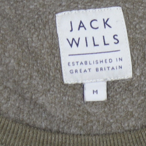 Jack Wills Men's Green Medium Pullover Sweatshirt