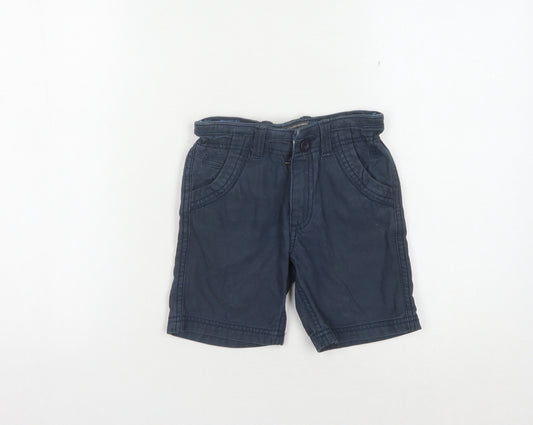 Fatface Boys Blue Bermuda Shorts 4-5 Years Cotton Casual