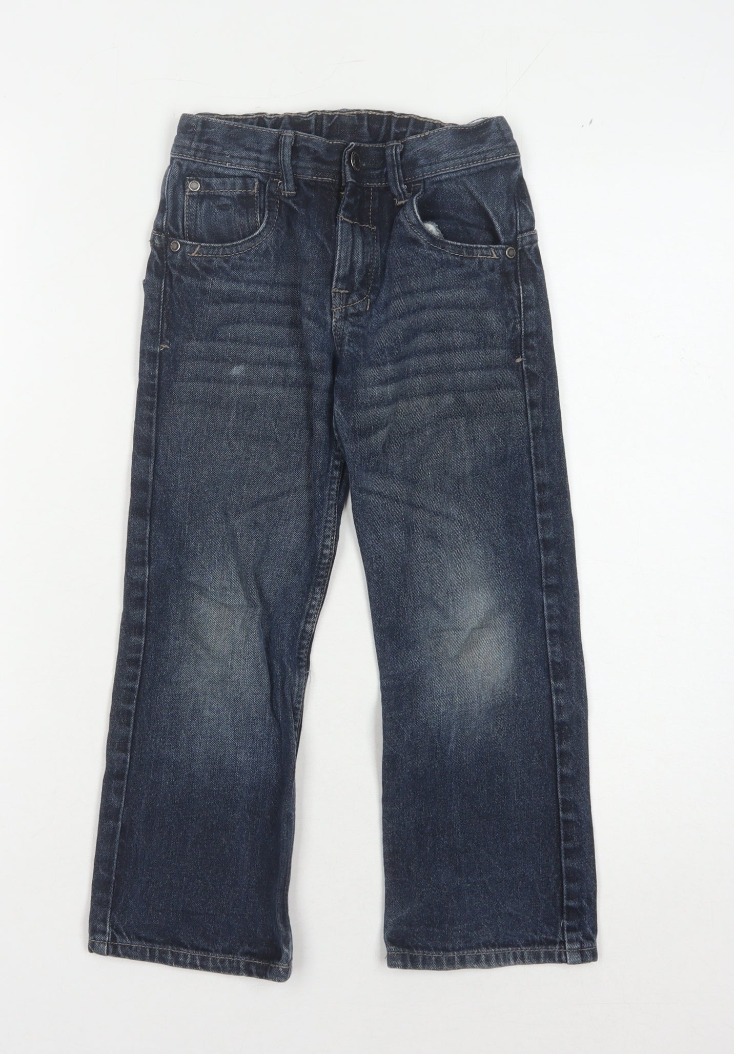 Next Boys Blue Straight Jeans Size 6 Years