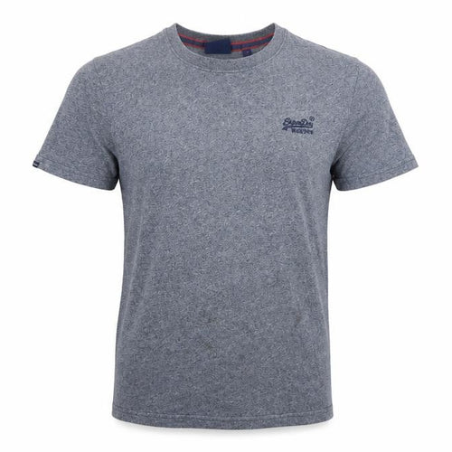 Superdry Men's Blue S Logo T-Shirt, Cotton Crew Neck