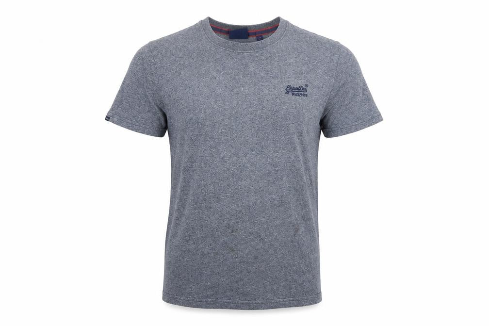 Superdry Men's Blue S Logo T-Shirt, Cotton Crew Neck