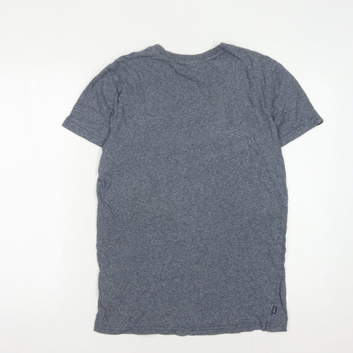 Superdry Men's Blue S Logo T-Shirt, Cotton Crew Neck