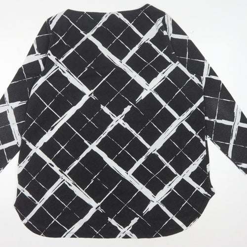 Capsule Women's Black Geometric Long Sleeve Top