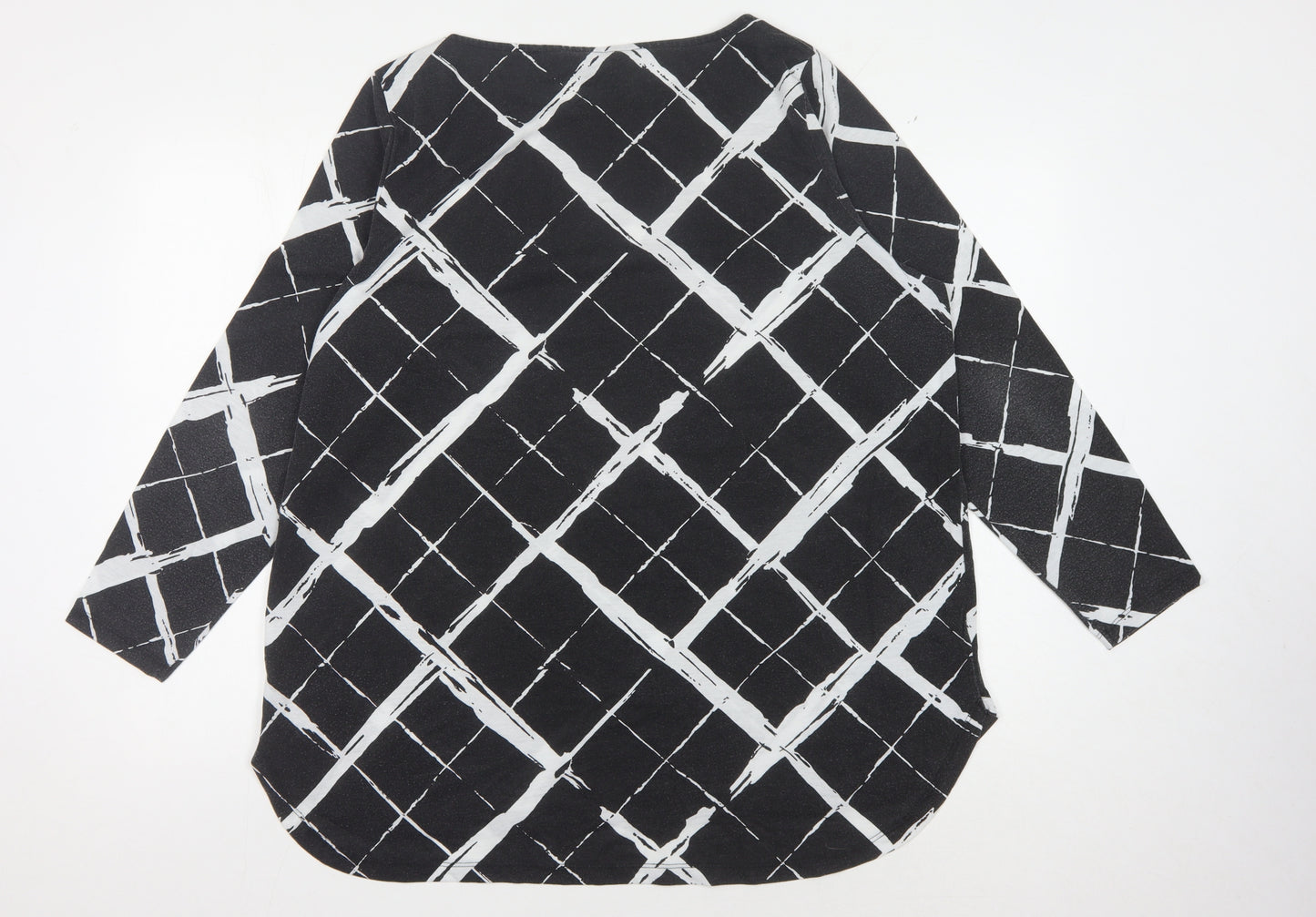 Capsule Women's Black Geometric Long Sleeve Top