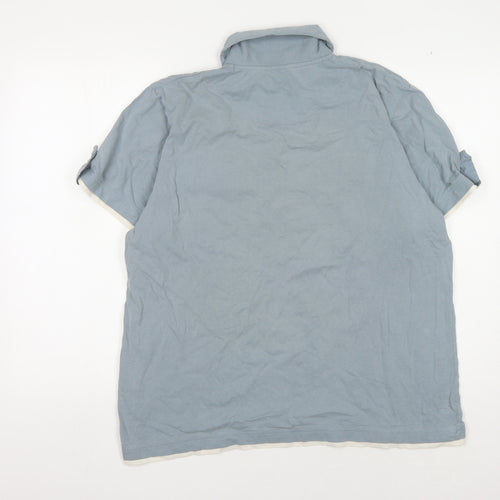 Burton Men's Blue Polo, Size L, Short Sleeve Cotton