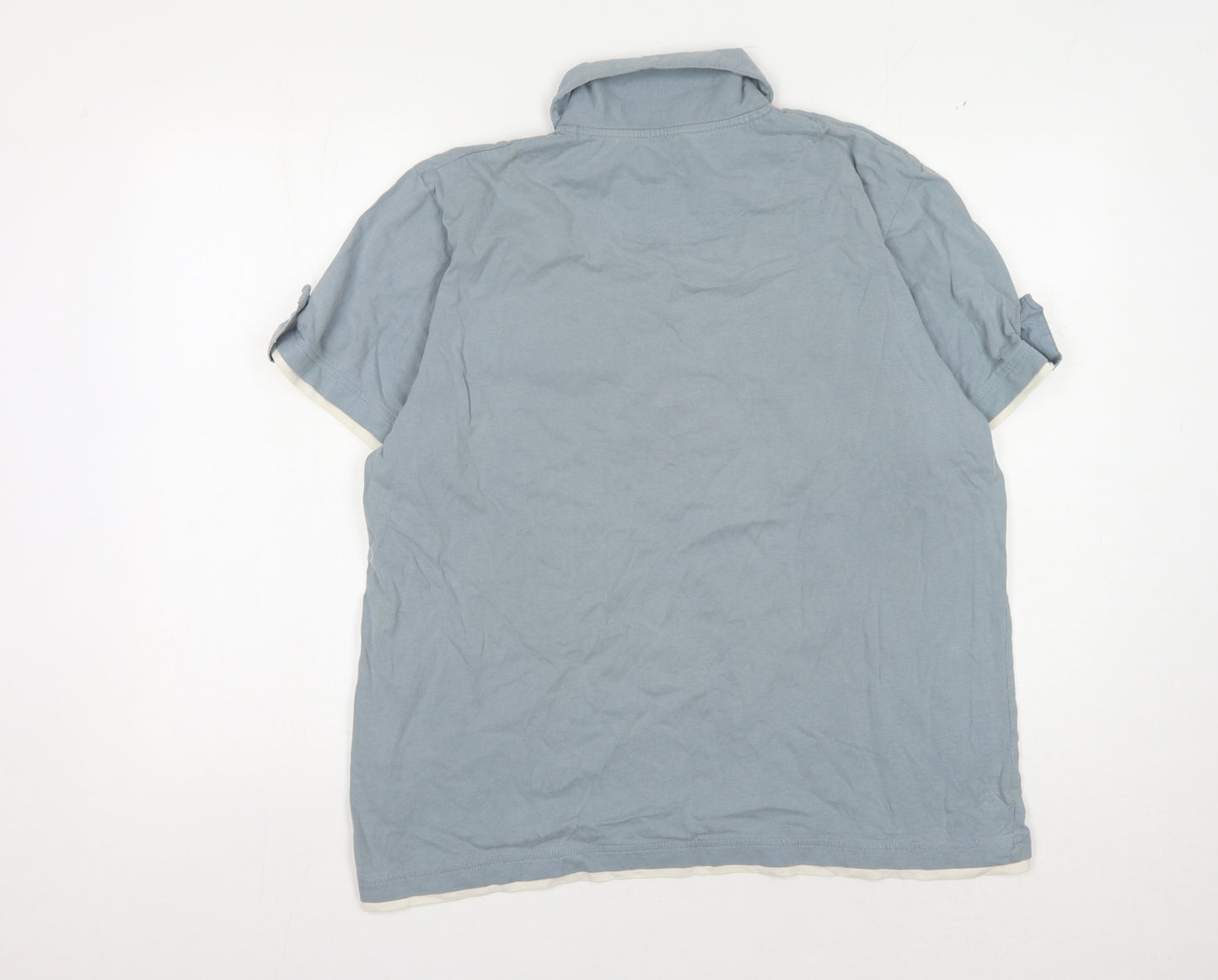 Burton Men's Blue Polo, Size L, Short Sleeve Cotton
