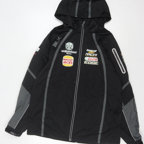 BLK Men's Black Racing Jacket M Waterproof Hooded