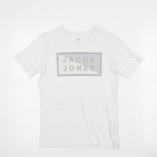 Jack & Jones Boys White Graphic Print T-Shirt 11-12 Years