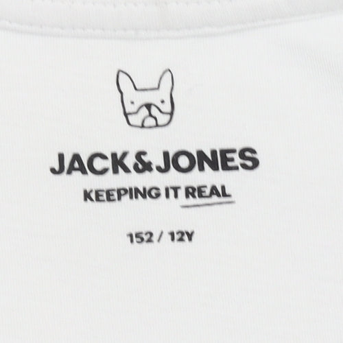 Jack & Jones Boys White Graphic Print T-Shirt 11-12 Years