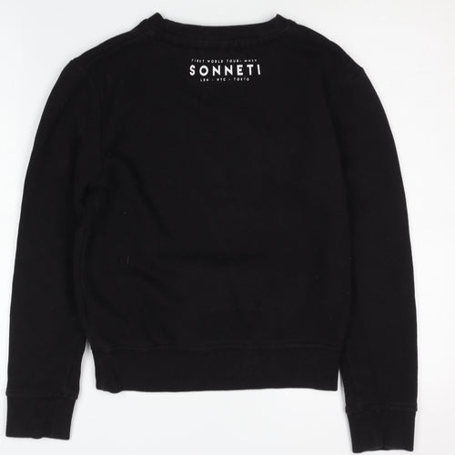 Sonneti Girls Black Sweatshirt 12-13 Years - Embroidered