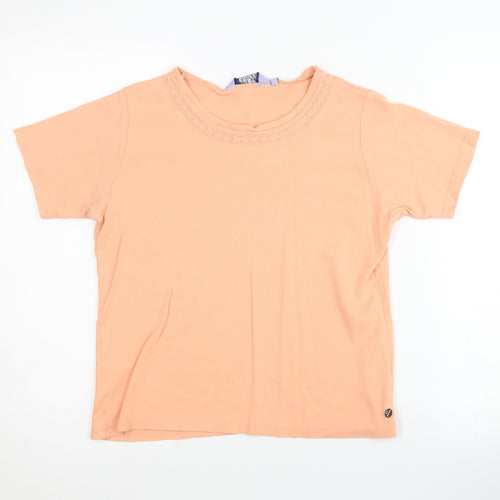 Honor Millburn Women's Orange Basic T-Shirt, Size 10